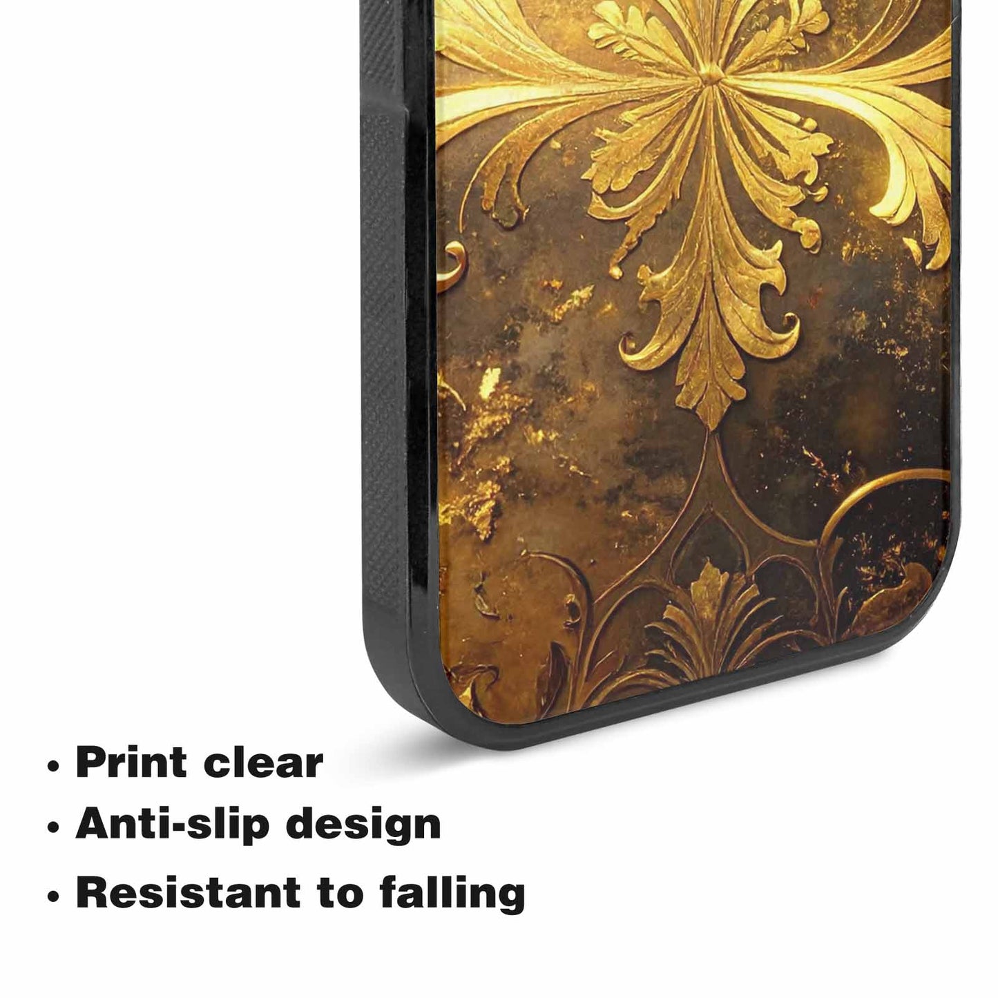 iPhone 15 Case — Klimt Gold Leaf Artwork Pattern, Custom Made Phone Cover
