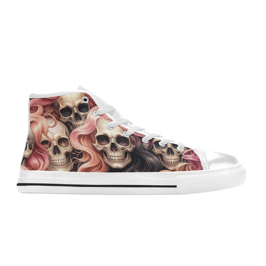 MEN'S Dark Feminine Flowing Hair High Top Canvas Y2K Custom Shoes