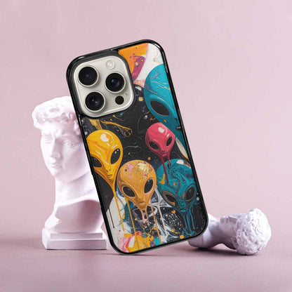 iPhone 16 Pro Case — Aliens Marblealiens Pattern, Custom Print Case Cover