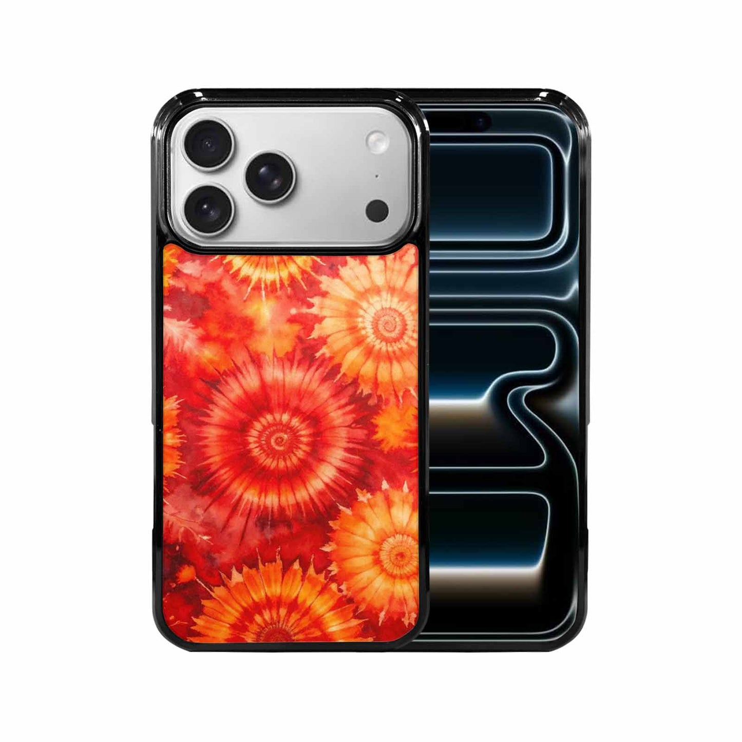 iPhone 17 Pro Max Case — Tie Dye Red Orange Tie Dye, Custom Printed Phone Case