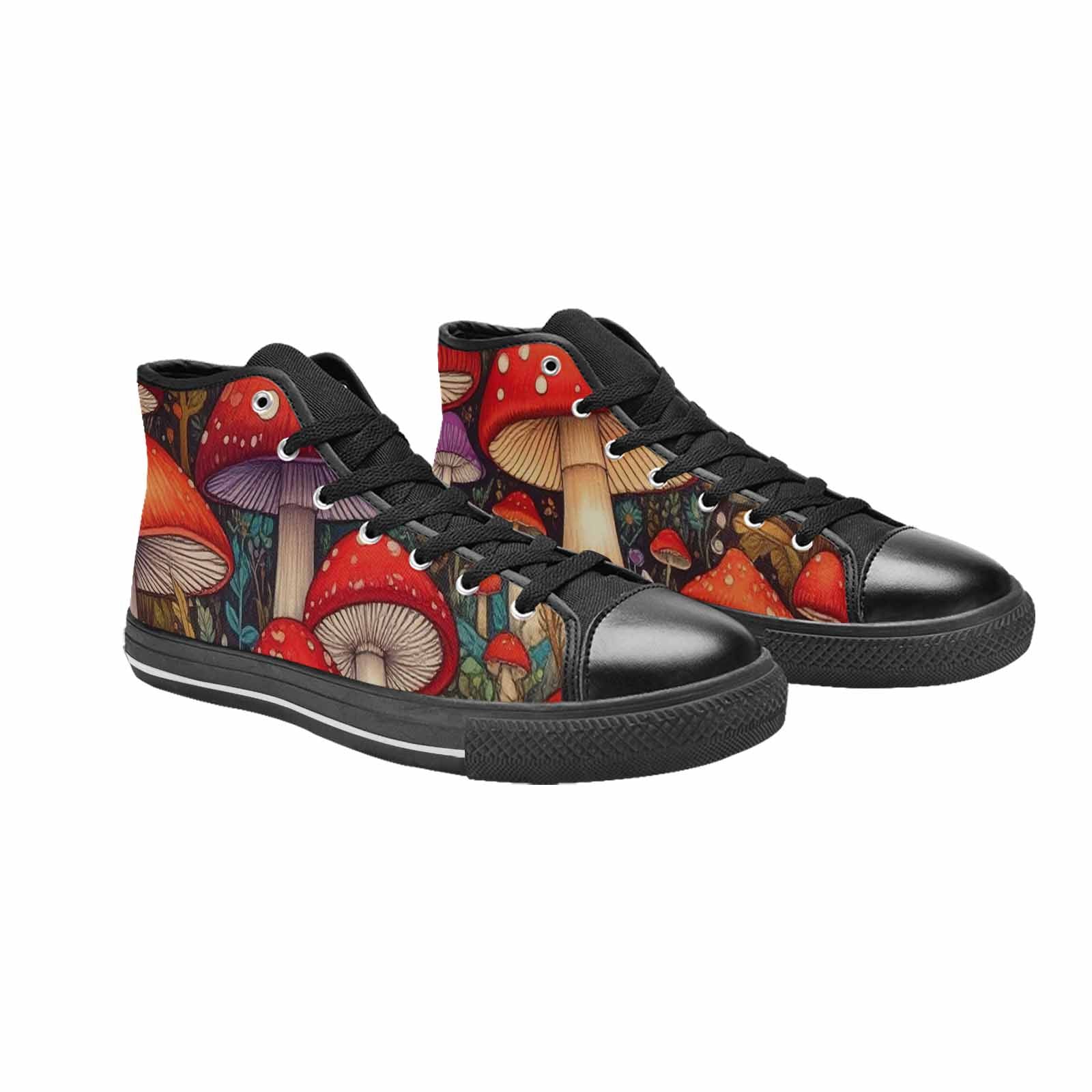 WOMEN'S Mushroom High Top Canvas Grunge Shoes