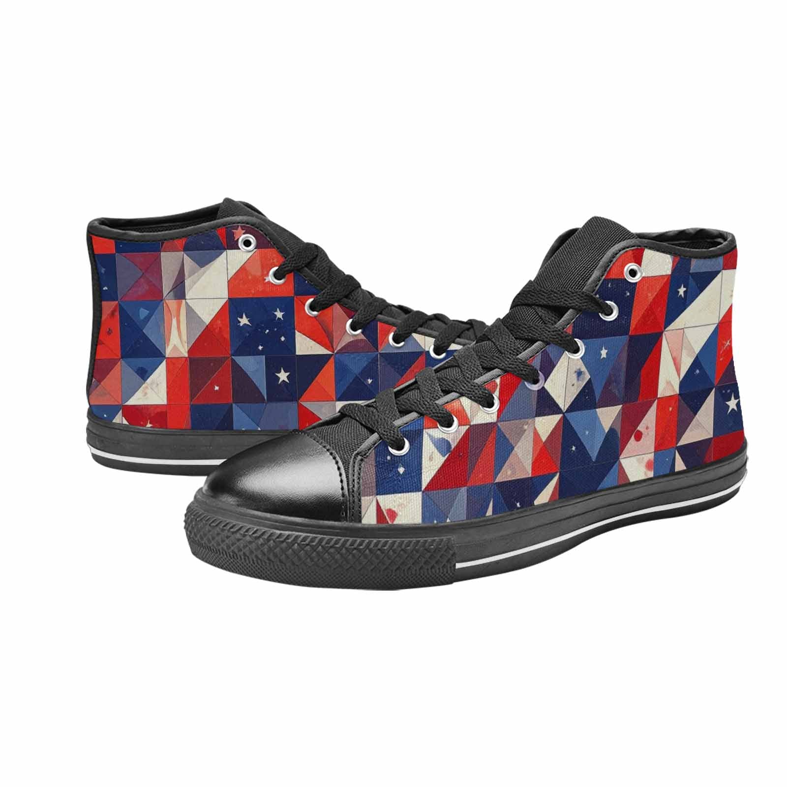 MEN'S American Flag Stars High Top Canvas Dreamcore Custom Sneakers