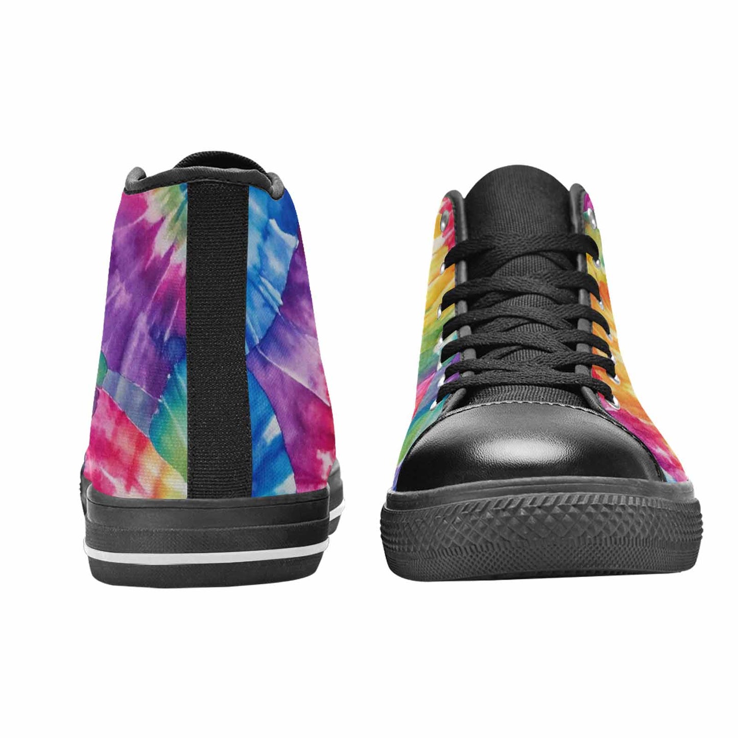MEN'S Tie Dye Swirl High Top Canvas Dark Academia Sneakers