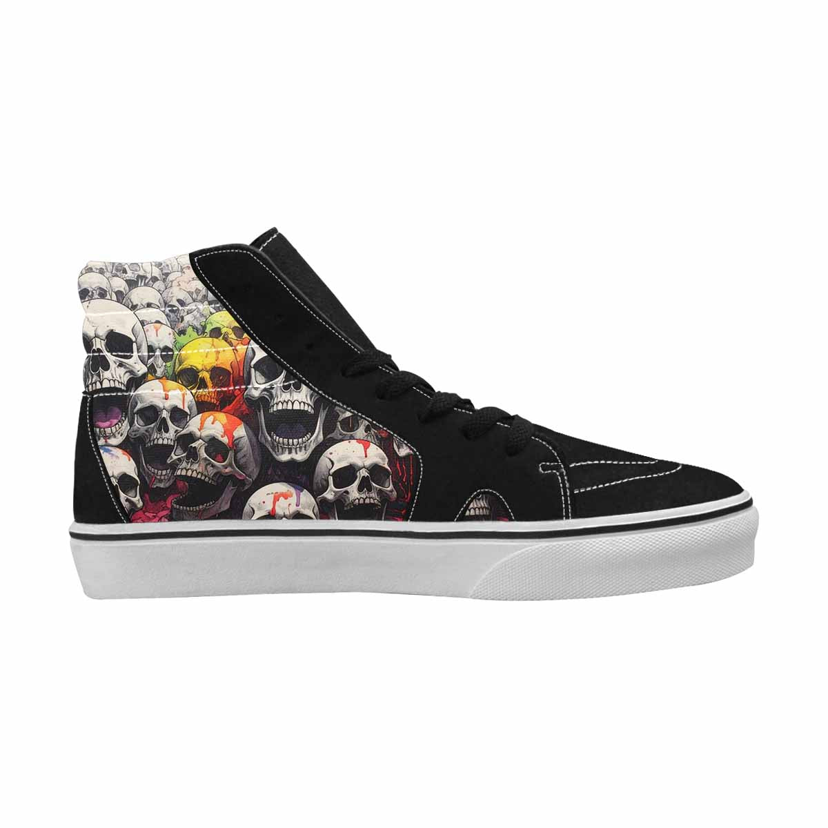 MEN'S Rainbow From Skull S High Top Canvas Vibrant Chaos Sneakers