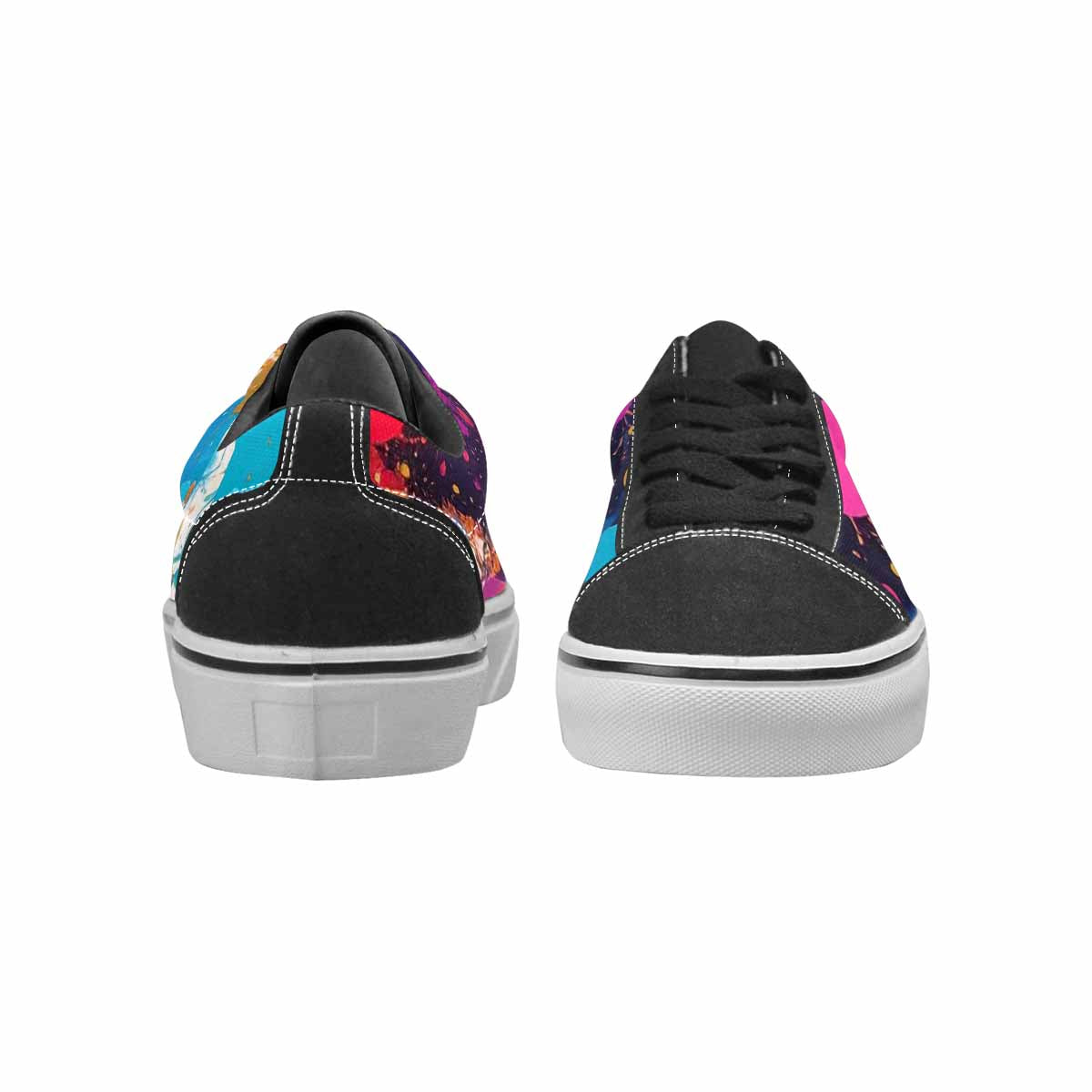 MEN'S Paint Splatter Canvas Lace-Up Wallpaper Art Custom Sneakers
