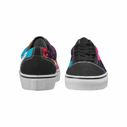 MEN'S Paint Splatter Canvas Lace-Up Wallpaper Art Custom Sneakers