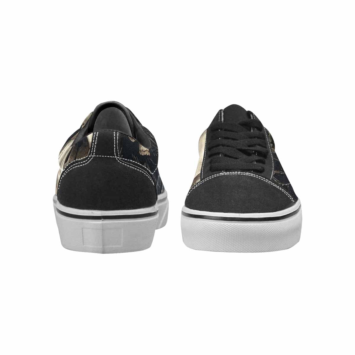 WOMEN'S Skulls - Roses Canvas Lace-Up Aesthetic Custom Sneakers