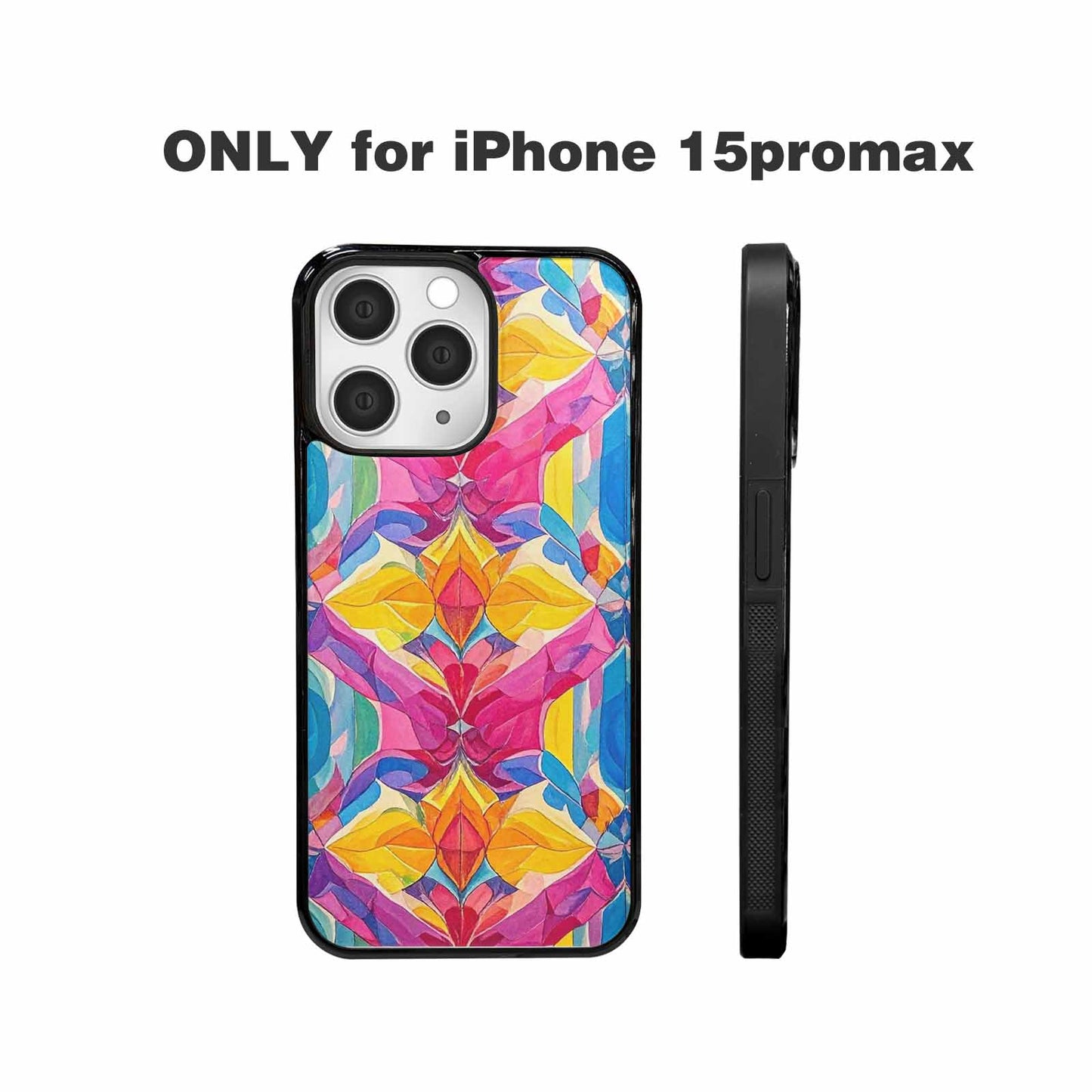 iPhone 15 Pro Max Case — Pansexual Flag Color Theme Small Rainbow, Custom Designed Case Cover