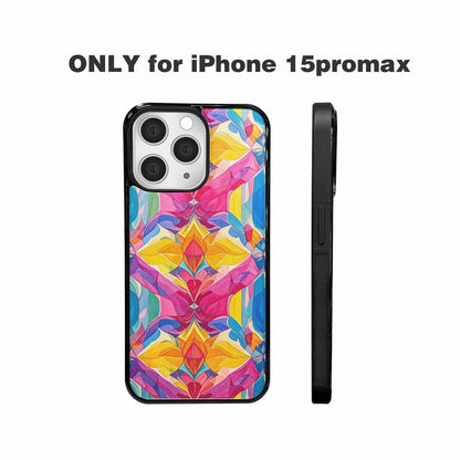 iPhone 15 Pro Max Case — Pansexual Flag Color Theme Small Rainbow, Custom Designed Case Cover