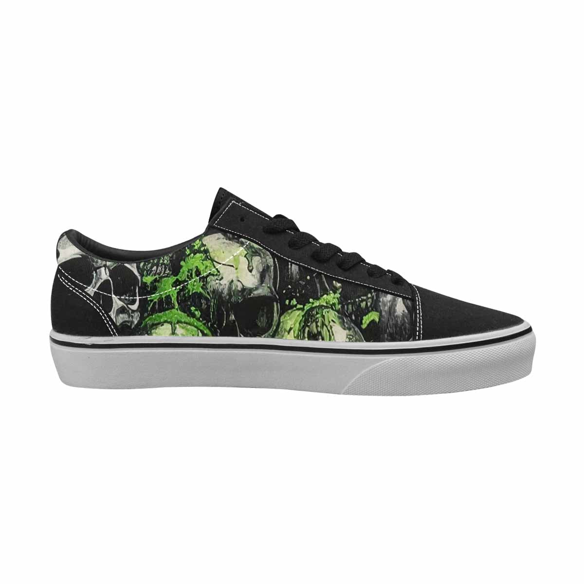 WOMEN'S Rainbow From Skull S Lace-Up Canvas Vivid Custom Sneakers