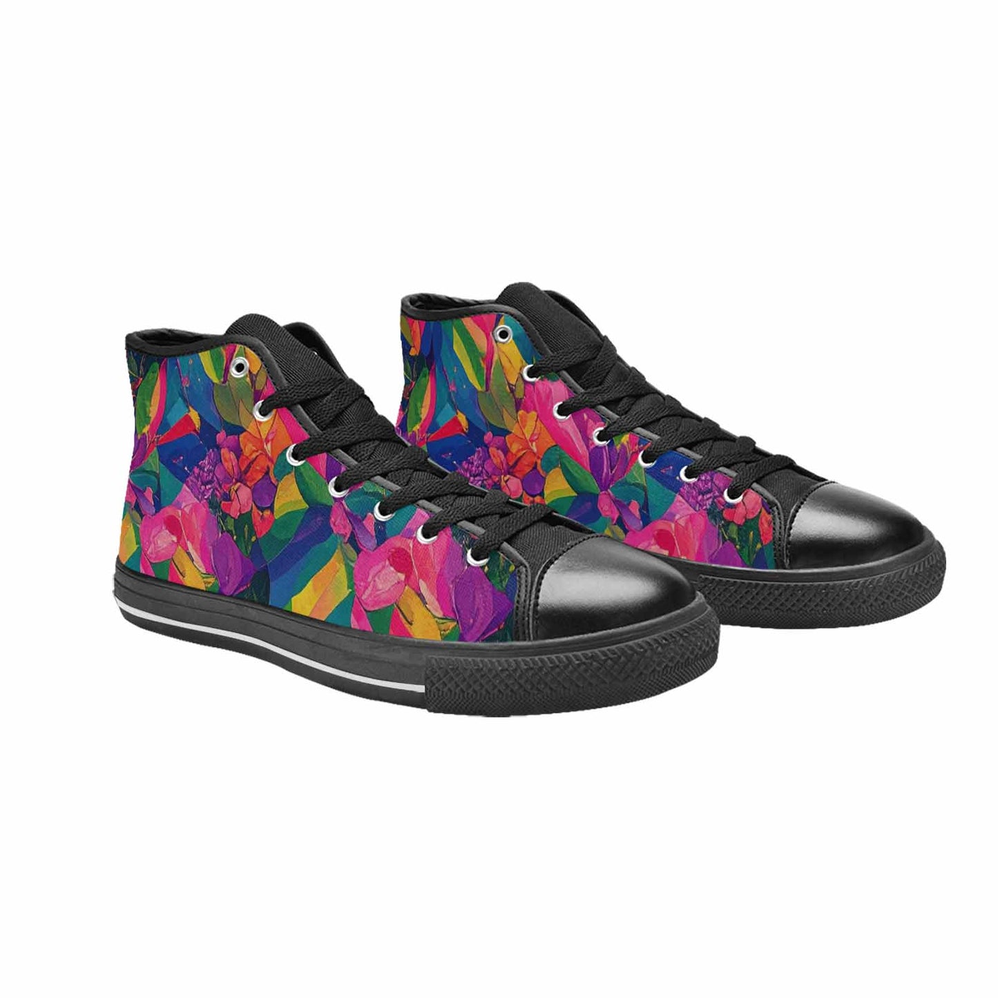 MEN'S Polysexual Flag Color High Top Canvas Dark Academia Custom Sneakers