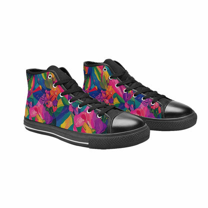 MEN'S Polysexual Flag Color High Top Canvas Dark Academia Custom Sneakers