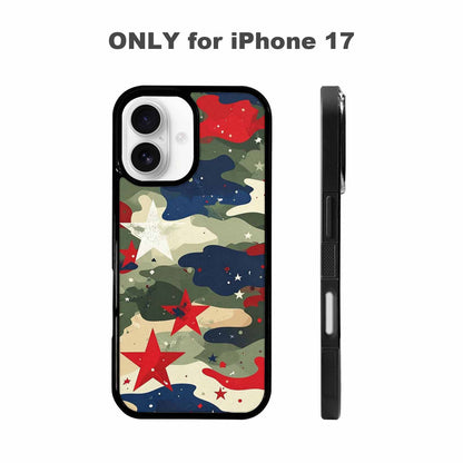 iPhone 17 Case — Military Camo Blotch Texture Galaxy Space, Personalized Phone Case