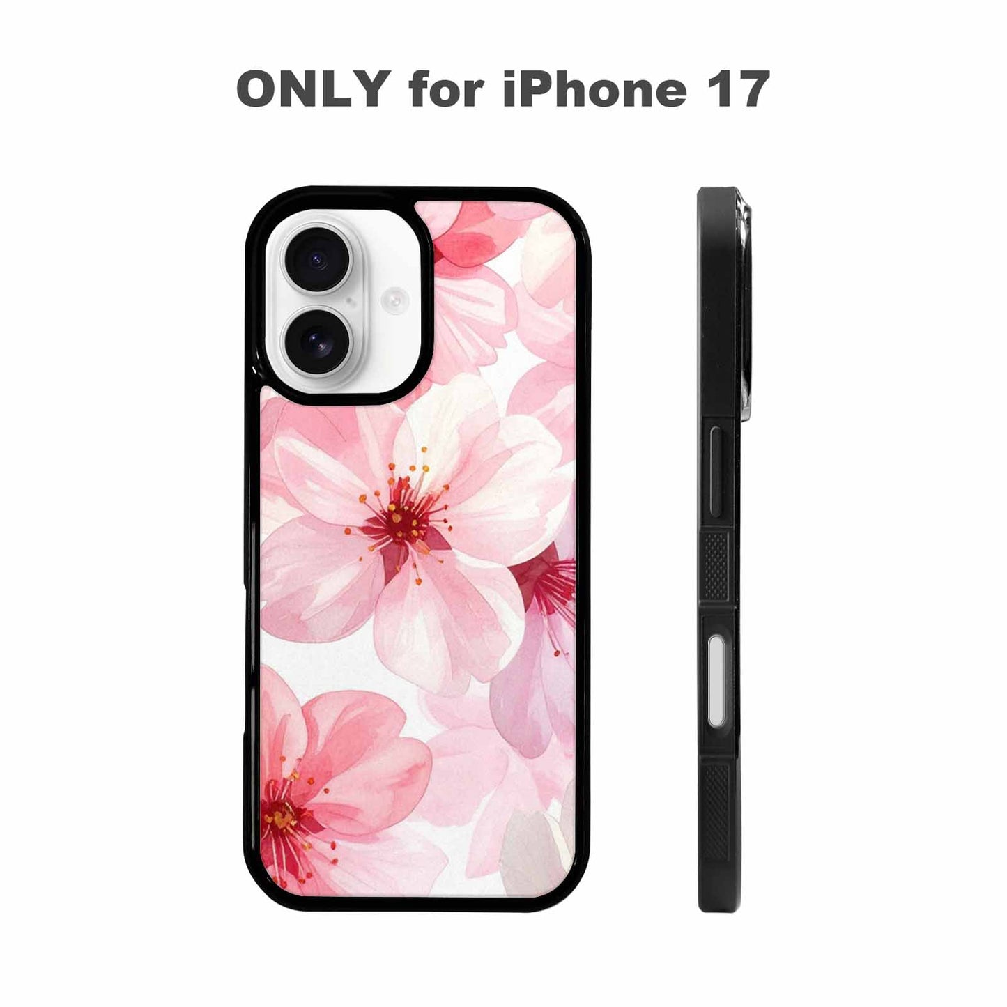 iPhone 17 Case — Japanese Cherry Blossom Pattern, Floral, Custom Printed Phone Case