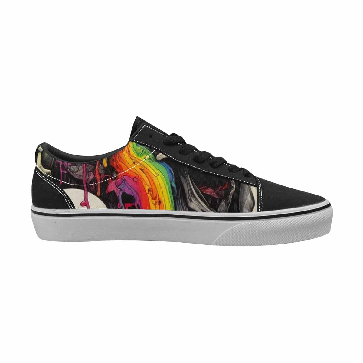 WOMEN'S Rainbow From Skull S Lace-Up Canvas Aesthetic Custom Shoes