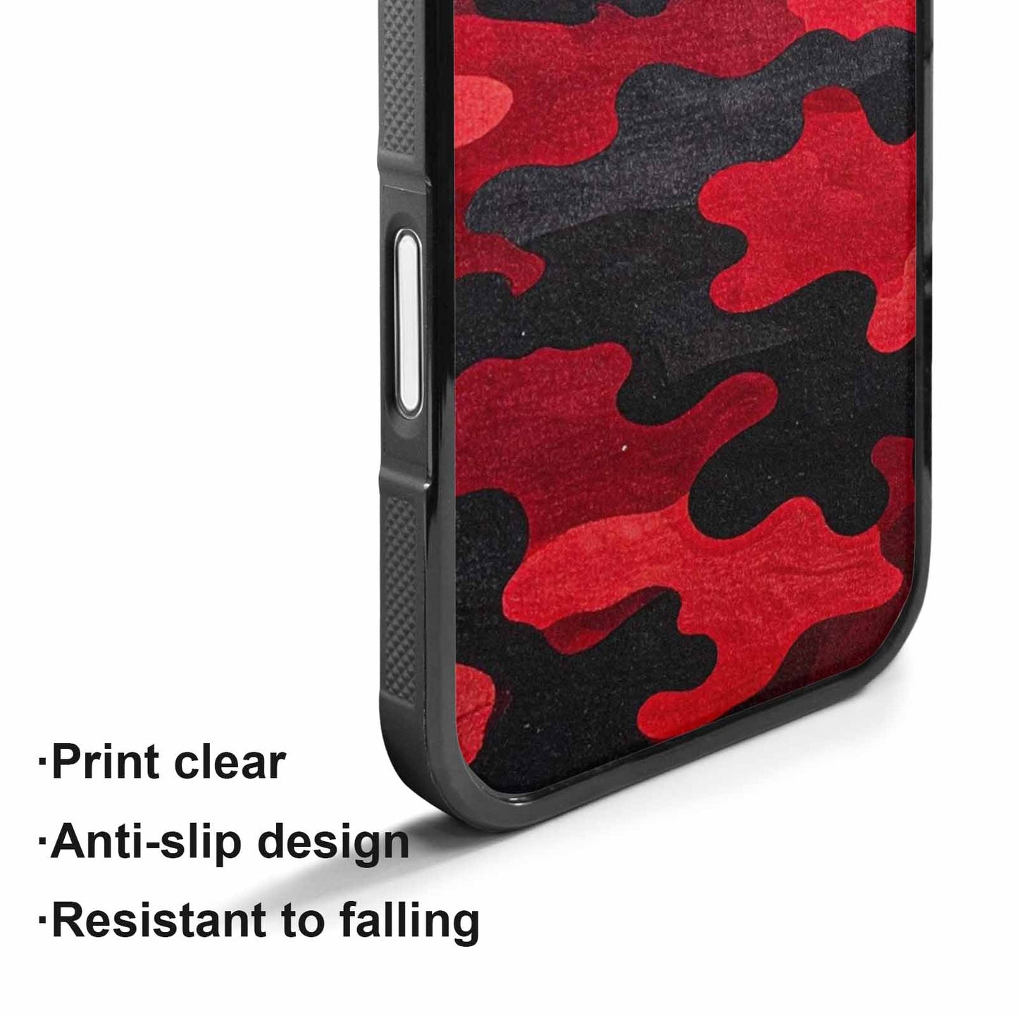 iPhone 17 Case — Tactical Camo Red Black Custom Camo, Custom Made Phone Cover