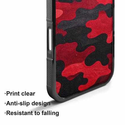 iPhone 17 Case — Tactical Camo Red Black Custom Camo, Custom Made Phone Cover