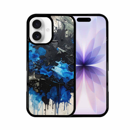 iPhone 17 Case — Black &amp; Blue Ink Camo, Custom Phone Case