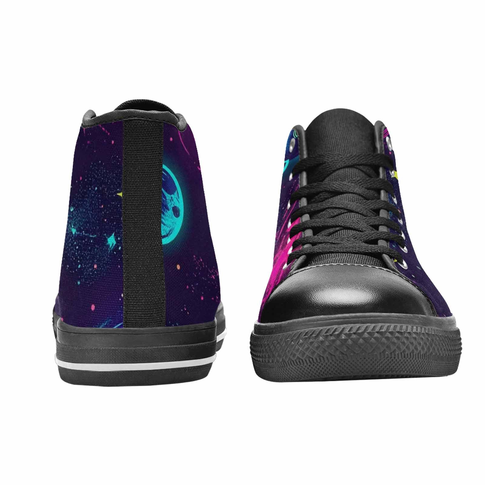 MEN'S Space Galaxy Astronaut High Top Canvas Wallpaper Art Sneakers