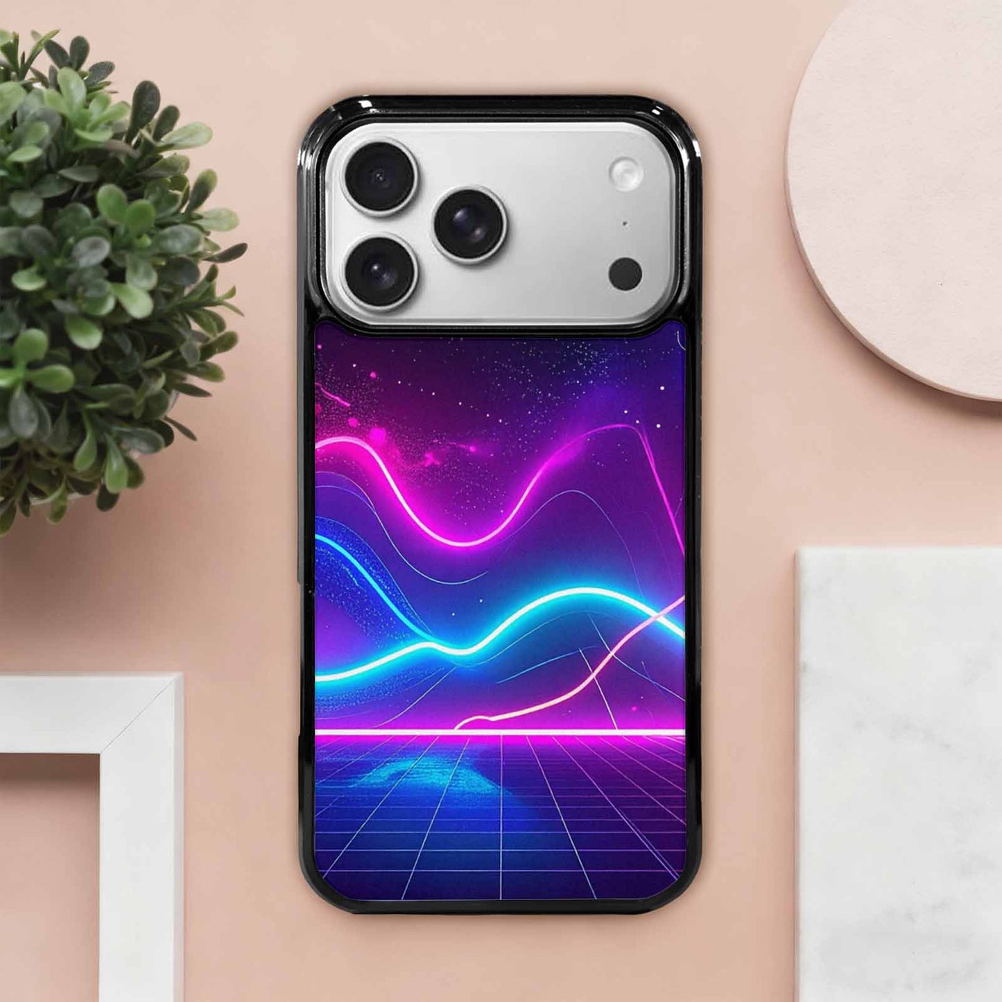 iPhone 17 Pro Max Case — Neon Cartoon Art Pattern Retro Vintage, Customized Protective Case