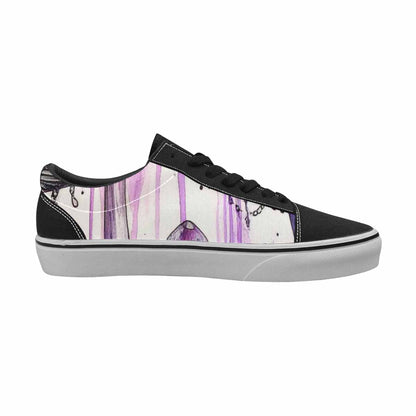 WOMEN'S Rainbow Drip Mushrooms Lace-Up Canvas Cottagecore Sneakers