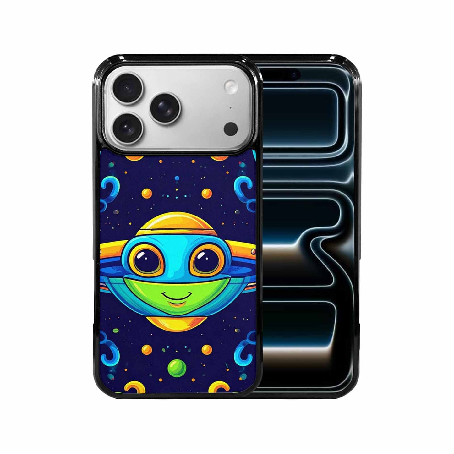 iPhone 17 Pro Max Case — Alien Ufo Cartoon Art Alien Scifi, Custom Made Phone Cover