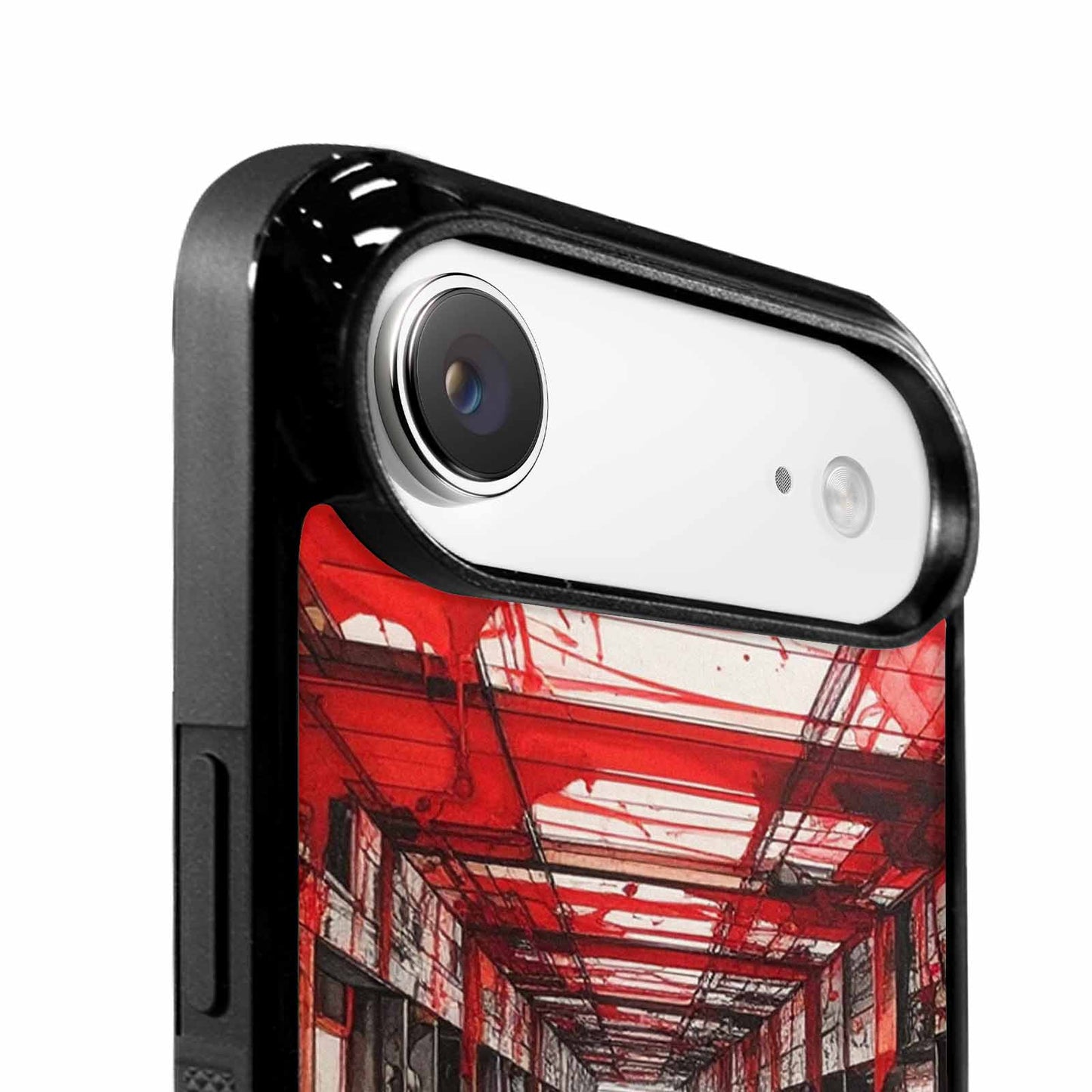 iPhone 17 Air Case — Liminal Space Fragment Black Red Galaxy, Custom Printed Phone Case