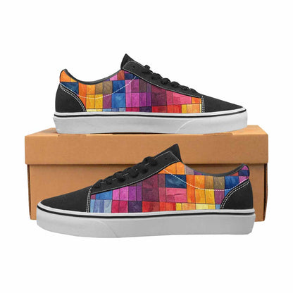 WOMEN'S Transgender Flag Color Canvas Lace-Up Grunge Sneakers