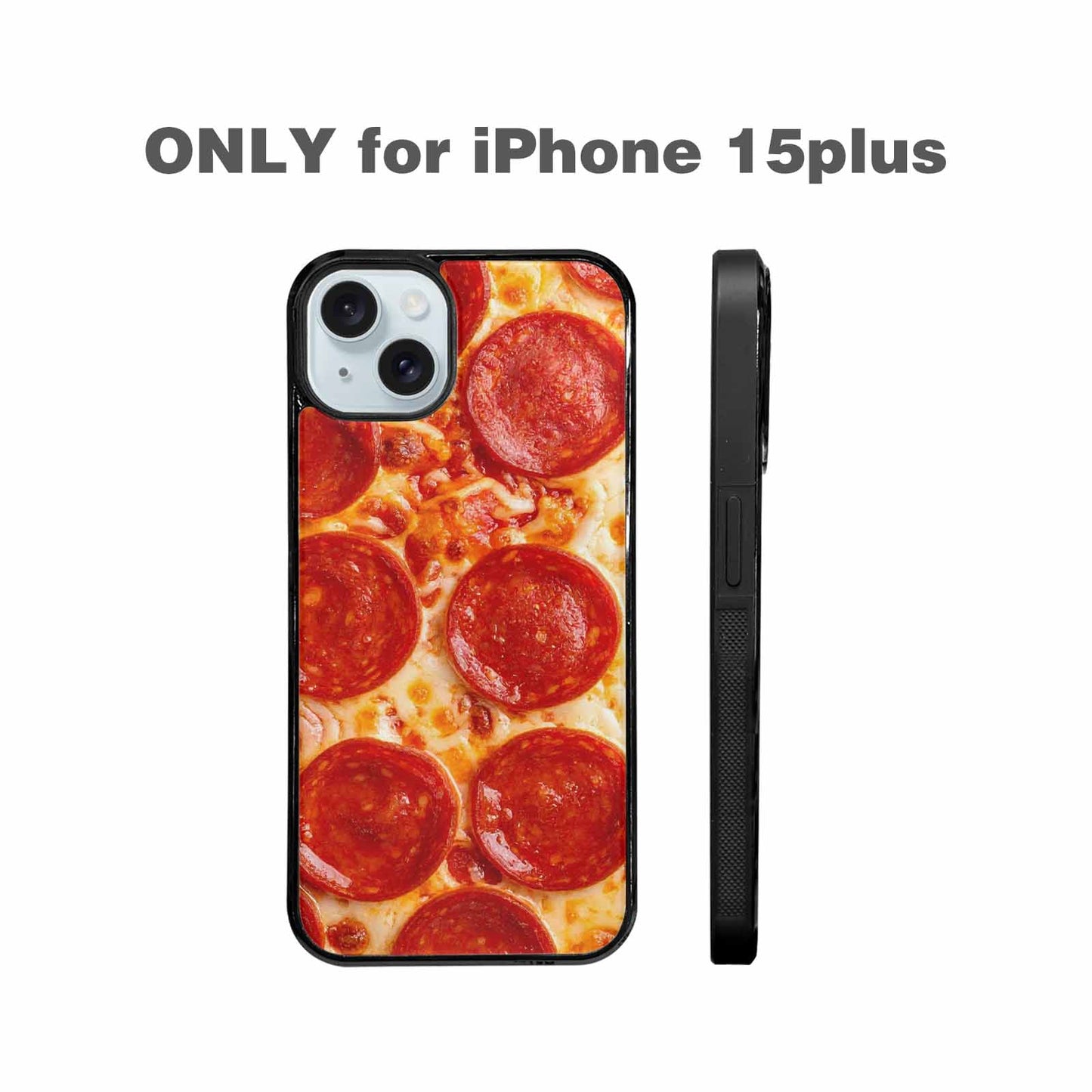 iPhone 15 Plus Case — Pepperoni Pizza Print Custom, Custom Designed Case Cover