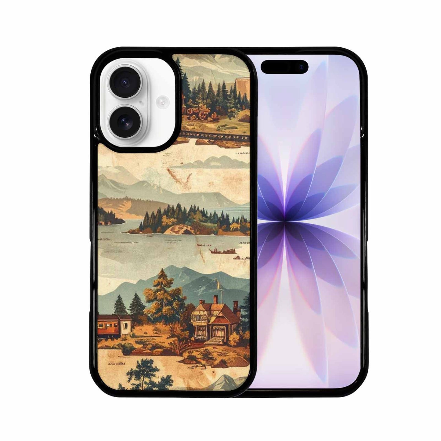 iPhone 17 Case — Vintage Travel Artwork Pattern Retro Vintage, Custom Made Phone Cover
