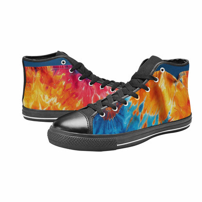 MEN'S Tie Dye Mixed Style High Top Canvas Surreal Sneakers