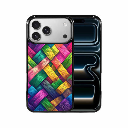 iPhone 17 Pro Max Case — Polysexual Flag Color Theme Original Art, Unique Phone Case Design