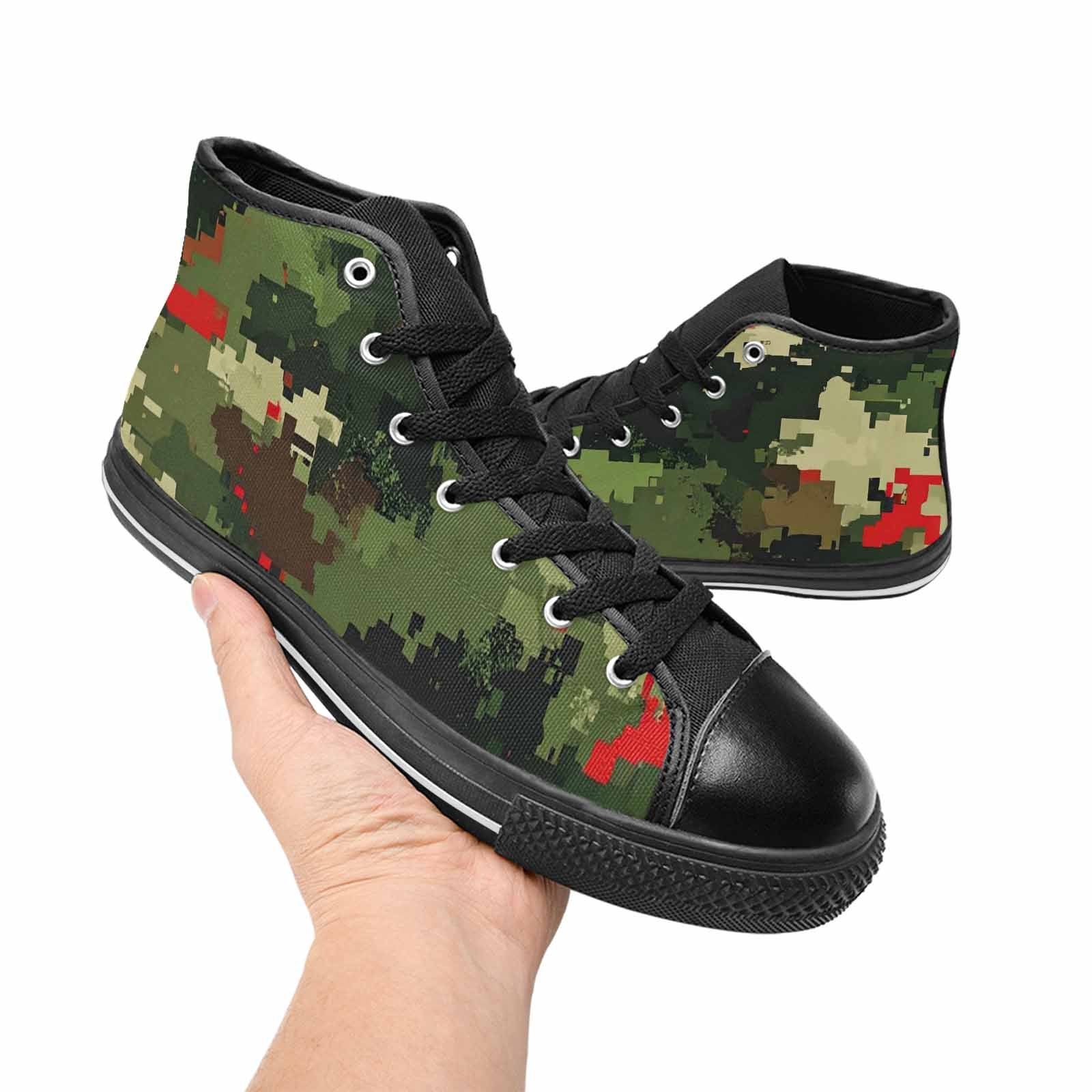 MEN'S Military Camouflage Blotch High Top Canvas Vivid Sneakers
