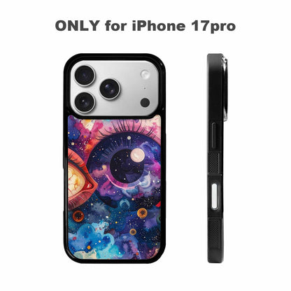iPhone 17 Pro Case — Cartoon Eyeballs Galaxy Space, Custom Designed Case Cover