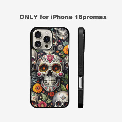 iPhone 16 Pro Max Case — Greyscale Black And White Dark Black, Personalized Phone Case