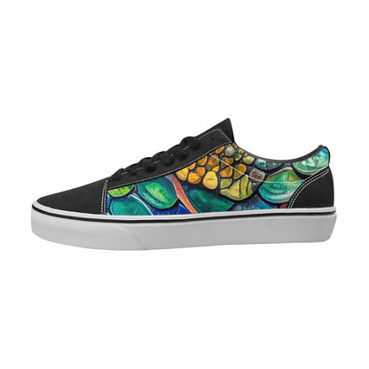 MEN'S Reptile Full Color Canvas Wearable Art Kaleidoscope Sneakers