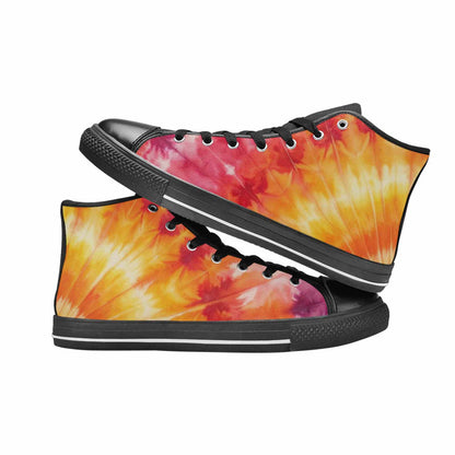 WOMEN'S Ombre Tie Dye Warm High Top Canvas Cottagecore Custom Sneakers