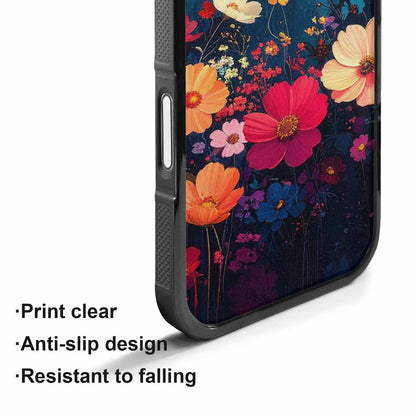 iPhone 17 Case — Shadowy Glitch Floral Pattern Floral, Custom Made Phone Cover