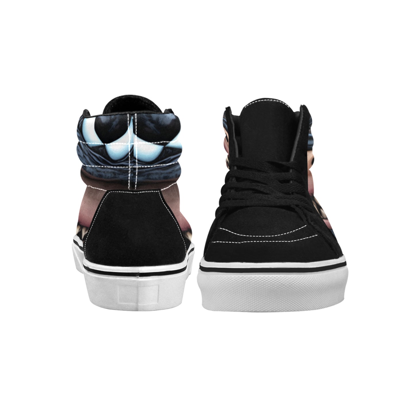 MEN'S Demon Art Long Teeth High Top Skateboarding Vibrant Chaos Sneakers