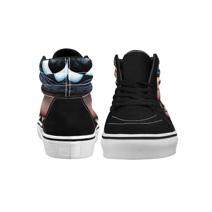 MEN'S Demon Art Long Teeth High Top Skateboarding Vibrant Chaos Sneakers