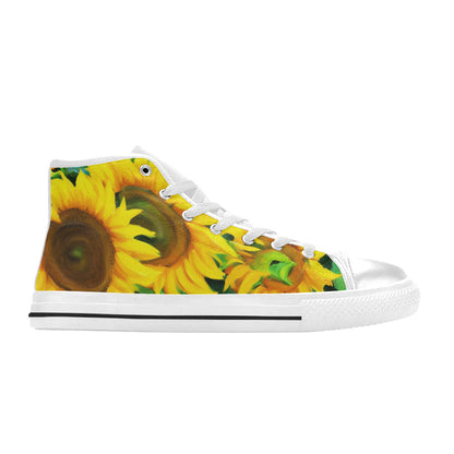 MEN'S Sunflowers Art Men’S High Top Canvas Vivid Custom Sneakers