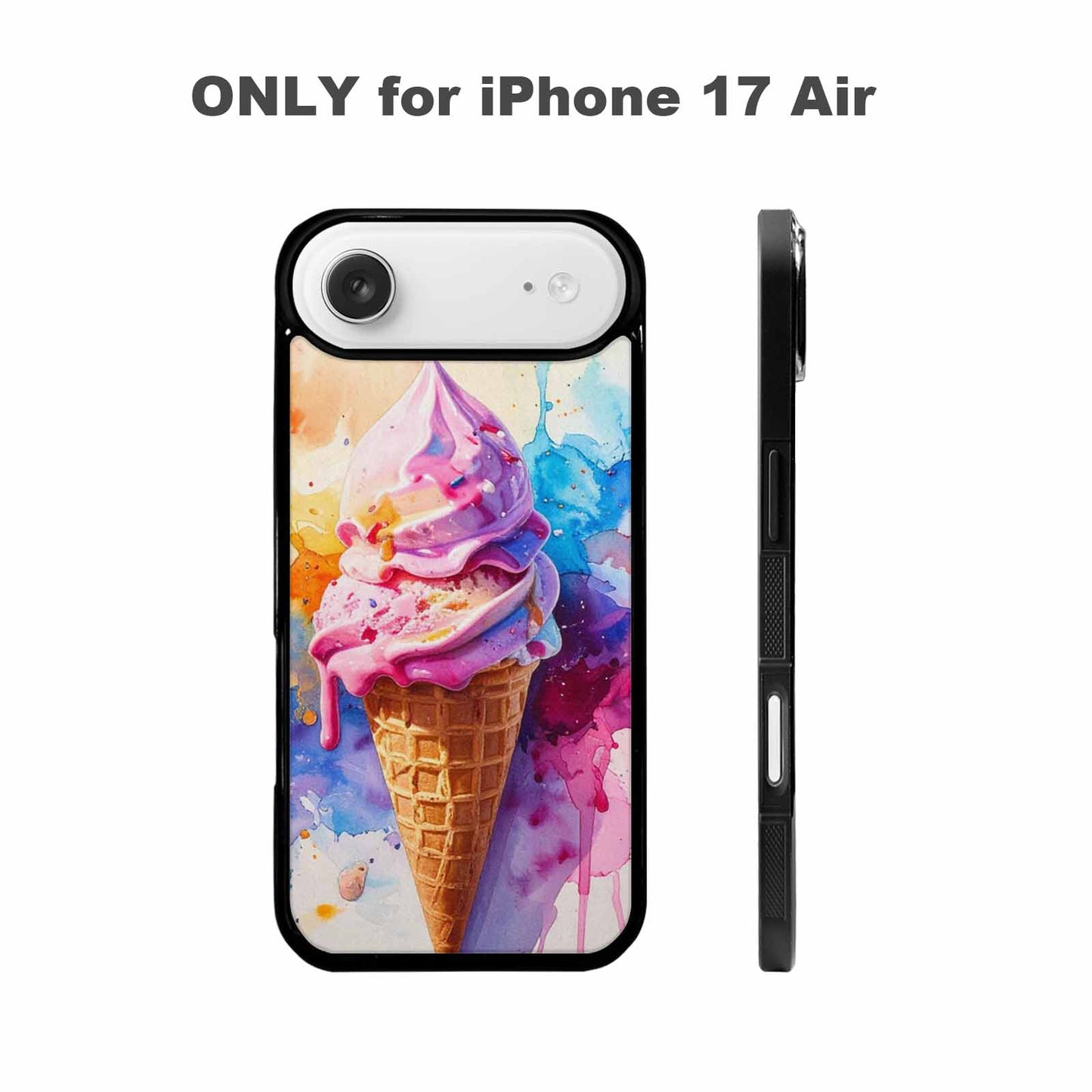 iPhone 17 Air Case — Melting Icecream Collage Original Art, Custom Art Phone Cover
