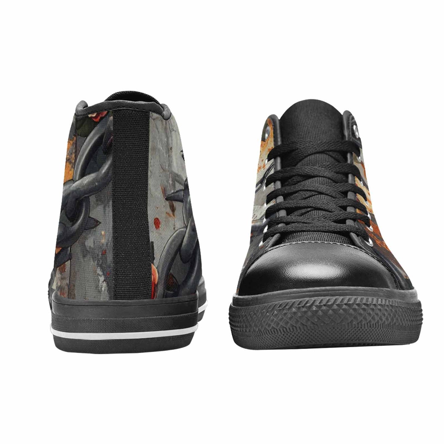 MEN'S Barbed Wire Chain High Top Canvas Surreal Sneakers