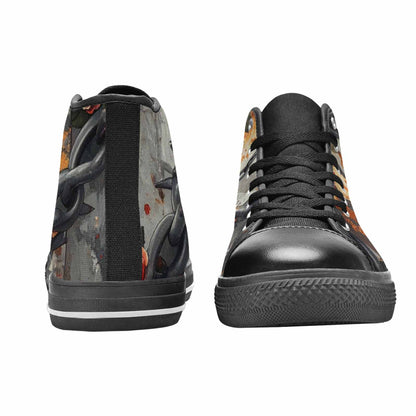 MEN'S Barbed Wire Chain High Top Canvas Surreal Sneakers