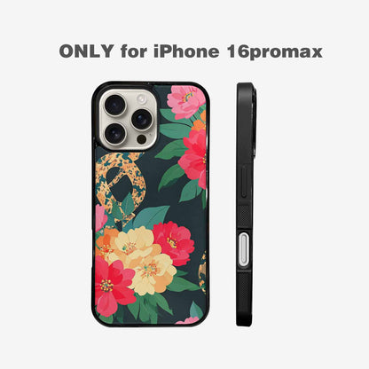 iPhone 16 Pro Max Case — Floral Snake Print, Custom Designed Case Cover