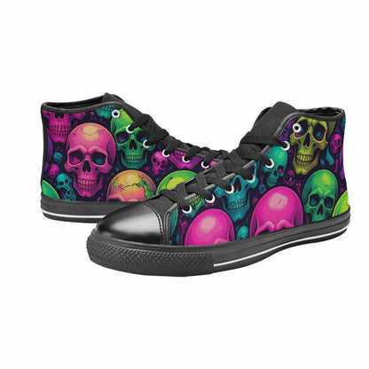 MEN'S Skulls - Neon High Top Canvas Aesthetic Sneakers
