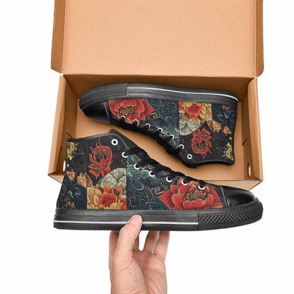 MEN'S Dragon Scale Fantasy High Top Canvas Y2K Custom Shoes