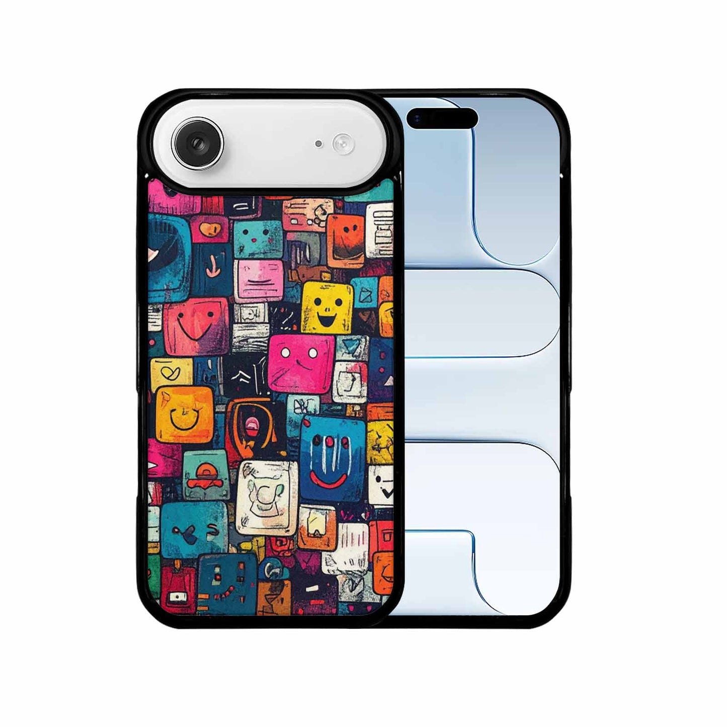 iPhone 17 Air Case — Hand Drawn Icon Doodle Pattern Original, Custom Designed Case Cover