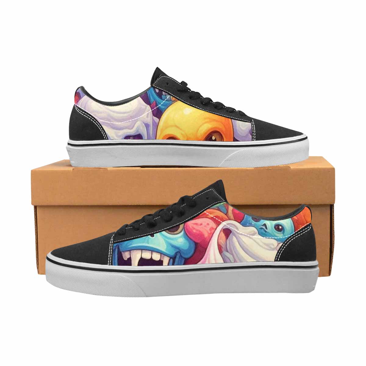 WOMEN'S Ice Cream Monsters  Lace-Up Canvas Dreamlike Shoes