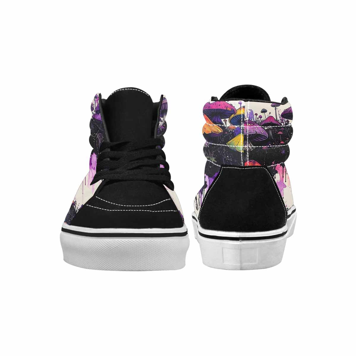 MEN'S Rainbow Drip Mushrooms High Top Canvas Aesthetic Shoes